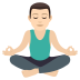 🧘🏻‍♂️ man in lotus position: light skin tone display on JoyPixels